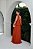 VESTIDO LONGO CHIFFON TOMARA QUE CAIA BUSTO DRAPEADO PLISSADO COMPRIMENTO TERRACOTA - Imagem 2