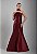 VESTIDO LONGO ZIBELINE TOMARA QUE CAIA DETALHE BUSTO C/ENCHARPE MARSALA - Imagem 1