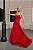 VESTIDO LONGO CHIFFON TOMARA QUE CAIA DECOTE CORAÇÃO C/ BUSTO ESTRUTURADO SAIA PLISSADA VERMELHO - Imagem 1