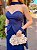 VESTIDO LONGO CHIFFON TOMARA QUE CAIA DECOTE CORAÇÃO C/ BUSTO ESTRUTURADO SAIA PLISSADA AZUL MARINHO - Imagem 2