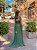 VESTIDO LONGO CHIFFON TOMARA QUE CAIA DECOTE CORAÇÃO C/ BUSTO ESTRUTURADO SAIA PLISSADA VERDE OLIVA - Imagem 3