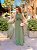 VESTIDO LONGO CHIFFON DECOTE CANOA CAPA ALÇA LARGA VERDE OLIVA - Imagem 2