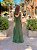 VESTIDO LONGO CHIFFON DECOTE CANOA CAPA ALÇA LARGA VERDE OLIVA - Imagem 3