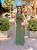 VESTIDO LONGO CHIFFON DECOTE CANOA CAPA ALÇA LARGA VERDE OLIVA - Imagem 1