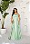 VESTIDO LONGO ZIBELINE TOMARA QUE CAIA FAIXA ACINTURADA E FENDA VERDE MENTA - Imagem 1