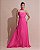 VESTIDO LONGO CREPE DE SEDA DECOTE CANOA SOBREPOSTO DRAPEADO COMPRIMENTO PLISSADO PINK - Imagem 1