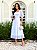 VESTIDO MIDI MUSSELINA DECOTE QUADRADO MANGAS BUFANTES BRANCO - Imagem 3