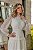 VESTIDO CURTO RENDA GUIPIR GOLA ALTA BOTÕES FRENTE MANGA LONGA BRANCO - Imagem 2