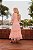 VESTIDO MIDI MUSSELINA DECOTE V MANGA LONGA BUFANTES ROSA - Imagem 3