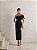 VESTIDO OMBRO SÓ  DETALHE PEPLUM NA CINTURA COM CINTO PRETO - Imagem 1