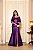VESTIDO LONGO ZIBELINE TOMARA QUE CAIA ACOMPANHA MANGA REMOVIVEL ROXO - Imagem 1