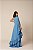 VESTIDO LONGO CHIFFON OMBRO SÓ SOBREPOSTO C/ CAPA C/ BABADOS BARRA AZUL SERENITY - Imagem 4
