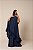 VESTIDO LONGO CHIFFON OMBRO SÓ SOBREPOSTO C/ CAPA C/ BABADOS BARRA AZUL MARINHO - Imagem 2