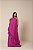 VESTIDO LONGO CHIFFON OMBRO SÓ SOBREPOSTO C/ CAPA C/ BABADOS BARRA FUCSIA - Imagem 2