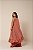 VESTIDO LONGO CHIFFON OMBRO SÓ SOBREPOSTO C/ CAPA C/ BABADOS BARRA TERRACOTA - Imagem 4