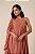 VESTIDO LONGO CHIFFON OMBRO SÓ SOBREPOSTO C/ CAPA C/ BABADOS BARRA TERRACOTA - Imagem 3