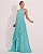 VESTIDO LONGO CHIFFON FRENTE ÚNICA PLISSADO SOBREPOSTO TIFANNY - Imagem 1