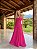 VESTIDO LONGO CHIFFON ALÇA LARGA DETALHE DRAPEADO BUSTO E CINTURA AMARRAÇÃO COSTAS PINK - Imagem 1