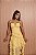 VESTIDO LONGO CHIFFON TOMARA QUE CAIA C/ DECOTE CORAÇÃO DETALHE DRAPEADO BUSTO SAIA C/ BABADOS CASCATA AMARELO - Imagem 2