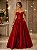 VESTIDO LONGO TAFETA TOMARA QUE CAIA DETALHE BUSTO VERMELHO - Imagem 1