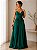 VESTIDO LONGO CHIFFON TOMARA QUE CAIA DETALHE NA CINTURA VERDE ESMERALDA - Imagem 1
