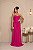 VESTIDO LONGO CHIFFON TOMARA QUE CAIA DETALHE NA CINTURA FUCSIA - Imagem 1