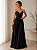 VESTIDO LONGO CHIFFON TOMARA QUE CAIA DETALHE NA CINTURA PRETO - Imagem 1