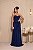 VESTIDO LONGO CHIFFON TOMARA QUE CAIA DETALHE NA CINTURA AZUL MARINHO - Imagem 1