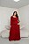 VESTIDO LONGO CHIFFON CORPETE VEU SAIA PLISSADA MARSALA - Imagem 1