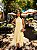 VESTIDO MIDI COM CINTO SAIA EM CAMADAS AMARELO MANTEIGA - Imagem 1