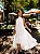 VESTIDO MIDI COM CINTO SAIA EM CAMADAS BRANCO - Imagem 1
