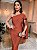 VESTIDO MIDI PRADA OMBRO SÓ CAPA TERRACOTA - Imagem 1