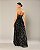 VESTIDO LONGO MICROTULE 3D TOMARA QUE CAIA BUSTO CORSET COMPRIMNETO C/ FLORES PRETO - Imagem 4