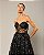 VESTIDO LONGO MICROTULE 3D TOMARA QUE CAIA BUSTO CORSET COMPRIMNETO C/ FLORES PRETO - Imagem 2