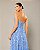 VESTIDO LONGO MICROTULE 3D TOMARA QUE CAIA BUSTO CORSET COMPRIMNETO C/ FLORES AZUL SERENITY - Imagem 3