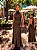 VESTIDO NEW MIDI CETIM GOLA ALTA AMARRAÇÃO FRENTE ÚNICA MARROM - Imagem 1