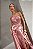 VESTIDO LONGO ZIBELINE GLOSS TOMARA QUE CAIA DETALHE PEPLUM ASSIMETRICO CINTURA FENDA FRENTE ROSÊ - Imagem 1