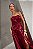 VESTIDO LONGO ZIBELINE GLOSS TOMARA QUE CAIA DETALHE PEPLUM ASSIMETRICO CINTURA FENDA FRENTE MARSALA - Imagem 1