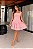 VESTIDO CURTO CHIFON ALÇA LARGA DECOTE QUADRADO AMARRAÇÃO COSTAS ROSA BEBÊ - Imagem 1
