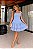 VESTIDO CURTO CHIFON ALÇA LARGA DECOTE QUADRADO AMARRAÇÃO COSTAS AZUL SERENITY - Imagem 1
