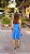 VESTIDO CURTO CHIFON COMPRIMENTO PLISSADO DETALHE BABADOS BARRA AMARRAÇÃO COSTAS AZUL SERENITY - Imagem 4
