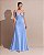VESTIDO LONGO CETIM SLIP DRESS DECOTE V DETALHE ALÇA FINA COSTAS AZUL SERENITY - Imagem 1