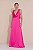 VESTIDO LONGO SEDA ALÇA LARGA DECOTE GOLA BOBA  AMARRAÇÃO COSTAS PINK - Imagem 1