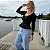 Blusa Peplum Manga Longa Poliamida - Imagem 6