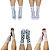 Pack Conforto - 5 meias com antiderrapantes (1 Popping, 1 Loving, 1 Preto e Branco, 1 Corações e 1 Patinhas) - Imagem 1