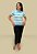 Blusa Listrada Tomasini Tricot Manga Curta - Imagem 12