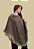 Poncho Tomasini Tricot Com Pele - Imagem 1