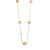 Colar Tiffany Dourado com Florzinhas Cravejadas e Pérolas - Imagem 1