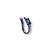 Brinco Piercing Negro com Retângulo Azul - Imagem 1