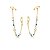 Brinco Argolinha com Piercing  e Detalhes de Ouro Grego - Imagem 1